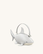 Nerys Shark Look Top Handle Bag - Silver