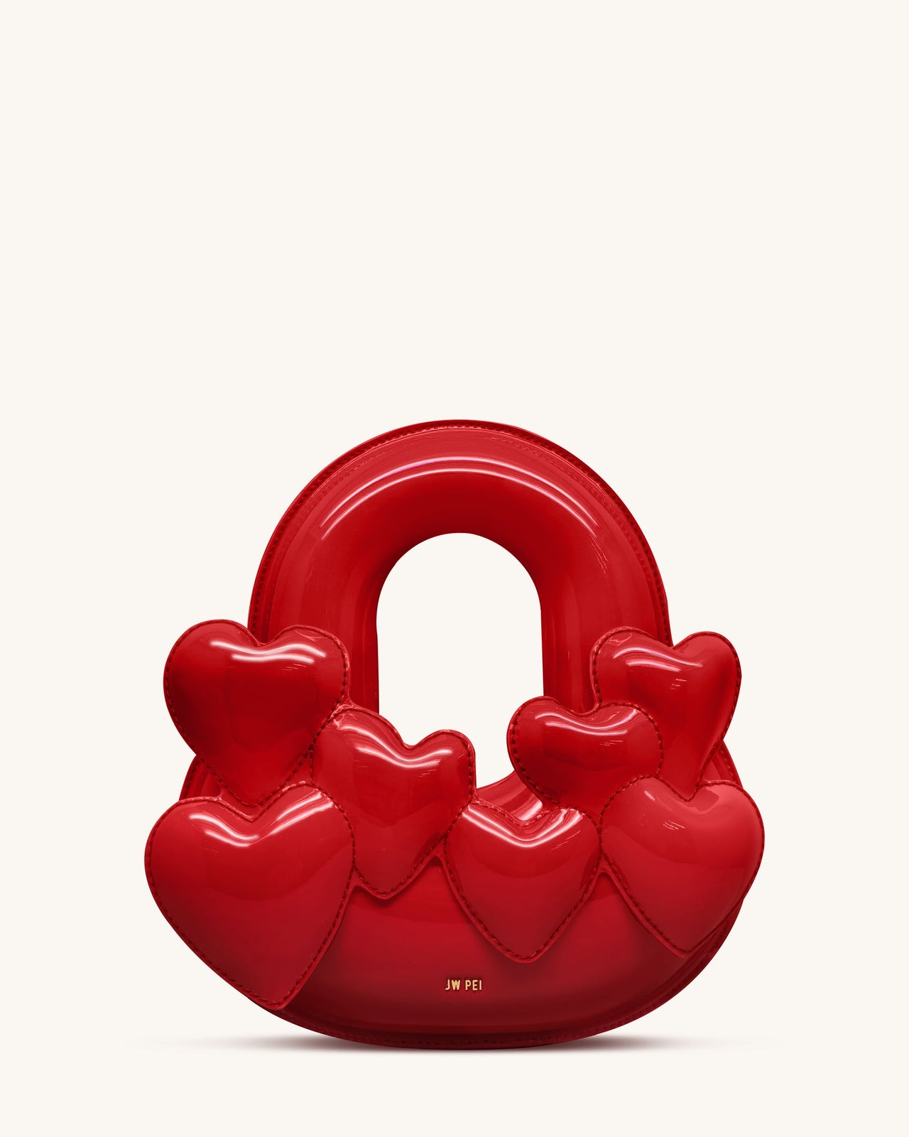 Alia Heart Top Handle Bag - Red