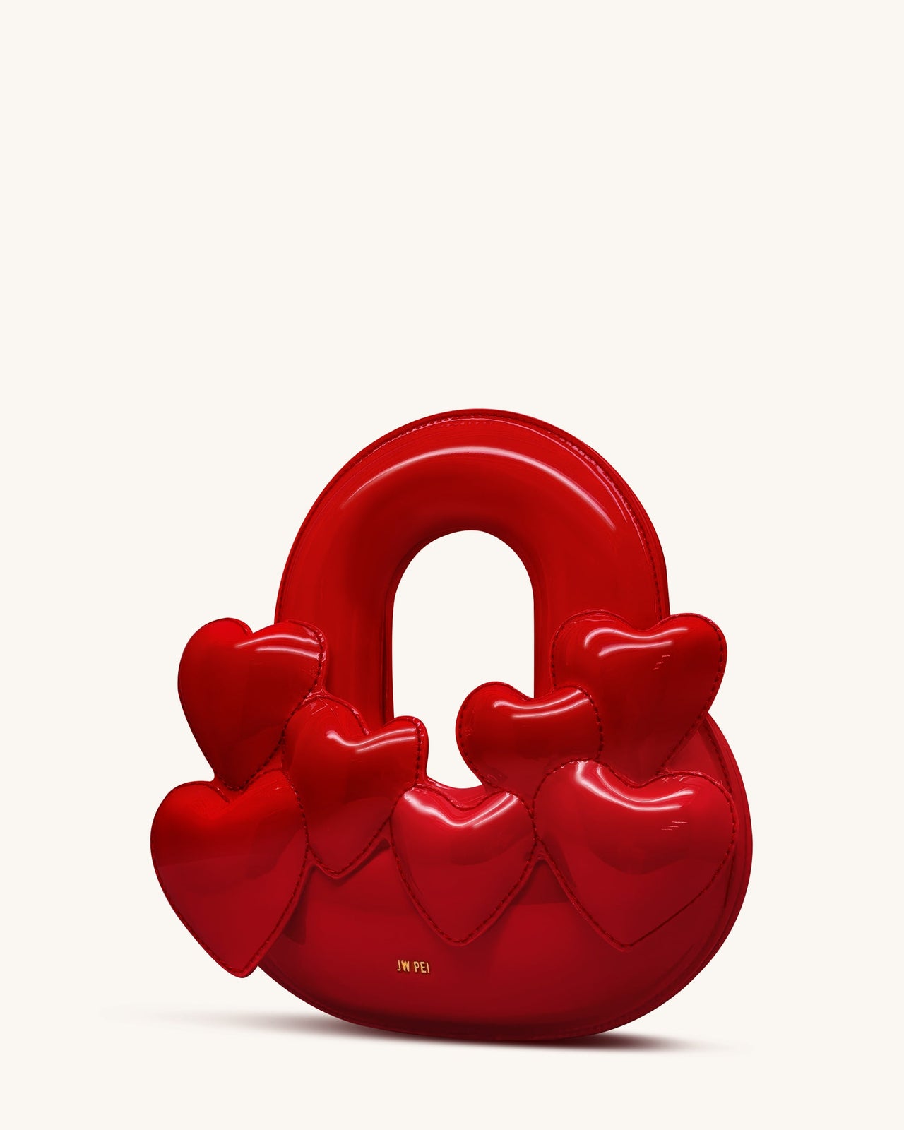 Alia Heart Top Handle Bag - Red