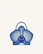 Flora Orchid Shaped Top Hand Bag - Blue