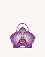 Flora Orchid Shaped Top Hand Bag - Purple