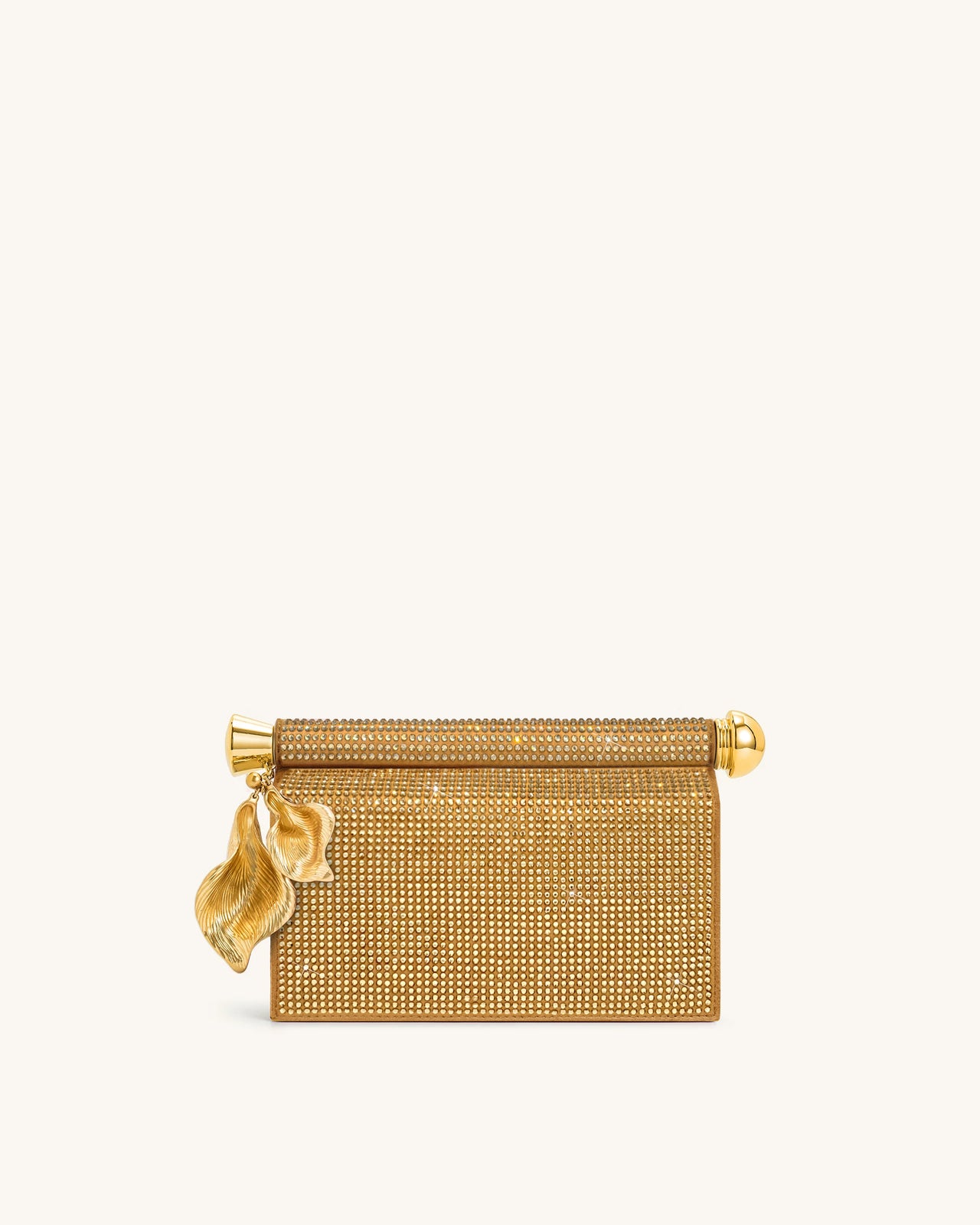 Holly Artificial Crystal Metal Pendant Embellished Clutch - Champagne