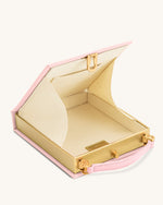 Taya Orchid Motif Book Shape Clutch Bag - Pink