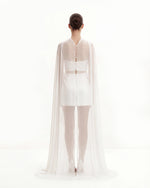 Tulle Cape Shawl - White