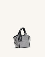 Eliana Artificial Crystal Mini Tote Bag - Anthracite
