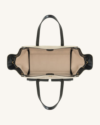 Linda Tote Bag - Black Canvas