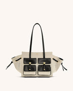 Linda Tote Bag - Black Canvas