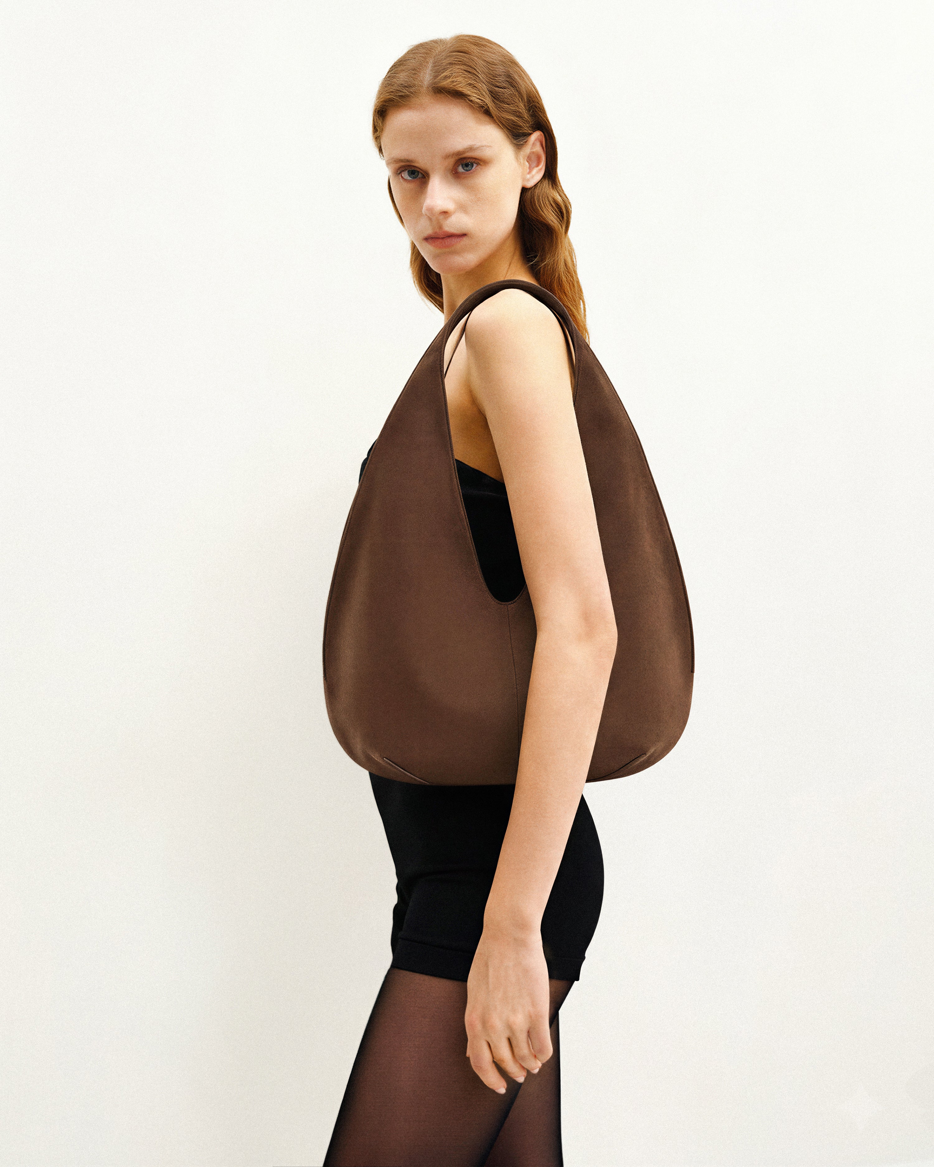 Dara Faux Suede Hobo Bag - Mocha Brown – JW PEI UK