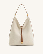 Aria Shoulder Bag - Brown Canvas