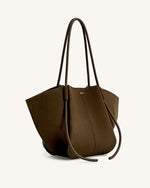 Nala Wide Tote Bag - Mocha Brown
