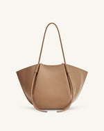 Nala Wide Tote Bag - Clay Brown