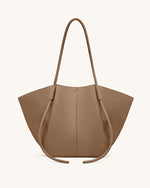Nala Wide Tote Bag - Clay Brown