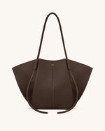 Nala Wide Tote Bag - Deep Brown