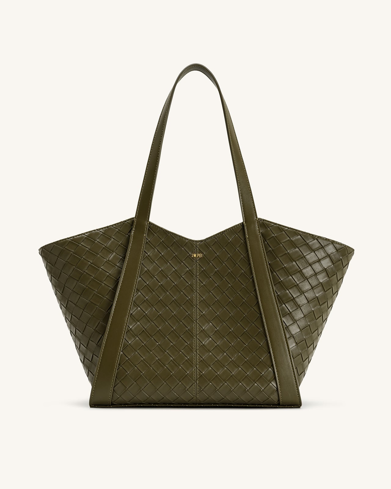 Kiana Large Capacity Weave Texture Tote Bag - Dark Olive