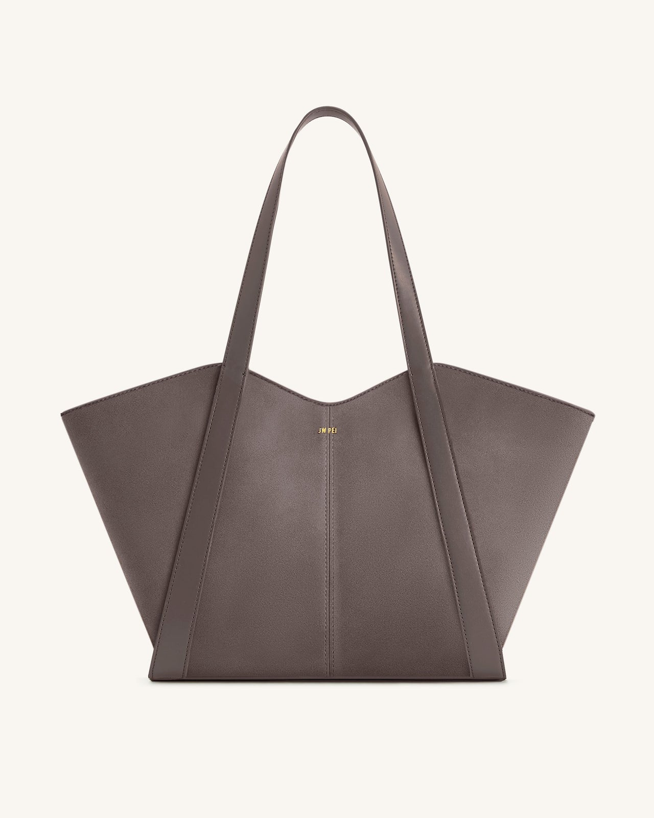 Kiana Large Capacity Faux Suede Tote Bag - Taupe