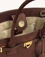 Miley Belt Embellished Tote Bag - Brown