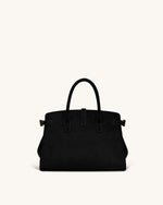 Saige Faux Suede Tote Bag - Black