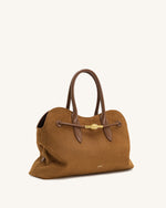 Adele Metal Rope Knot Tote Bag - Caramel Brown