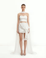 Tulle Cape Shawl - White