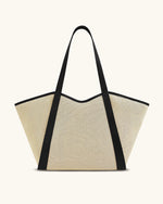 Kiana Large Capacity Tote Bag - Black Canvas