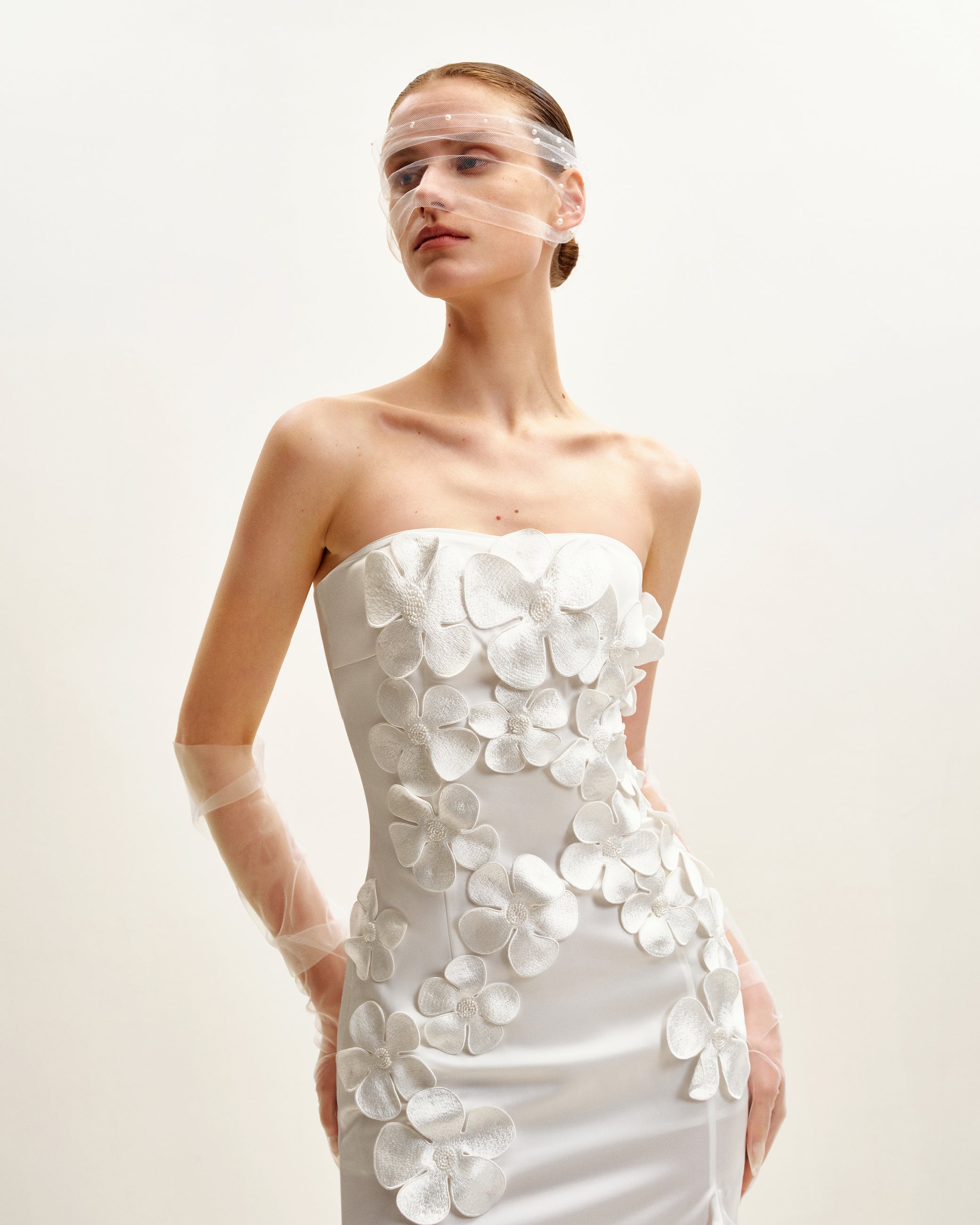 Floral Embroidered Long Dress - White - JW PEI UK Floral Embroidered Long Dress - White - JW PEI UK