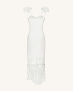 Orchid Embroidered Corset Dress - White