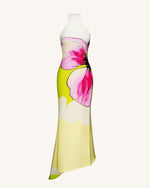 Olivia Floral Halter Gown - Multicolor