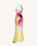 Olivia Floral Halter Gown - Multicolor