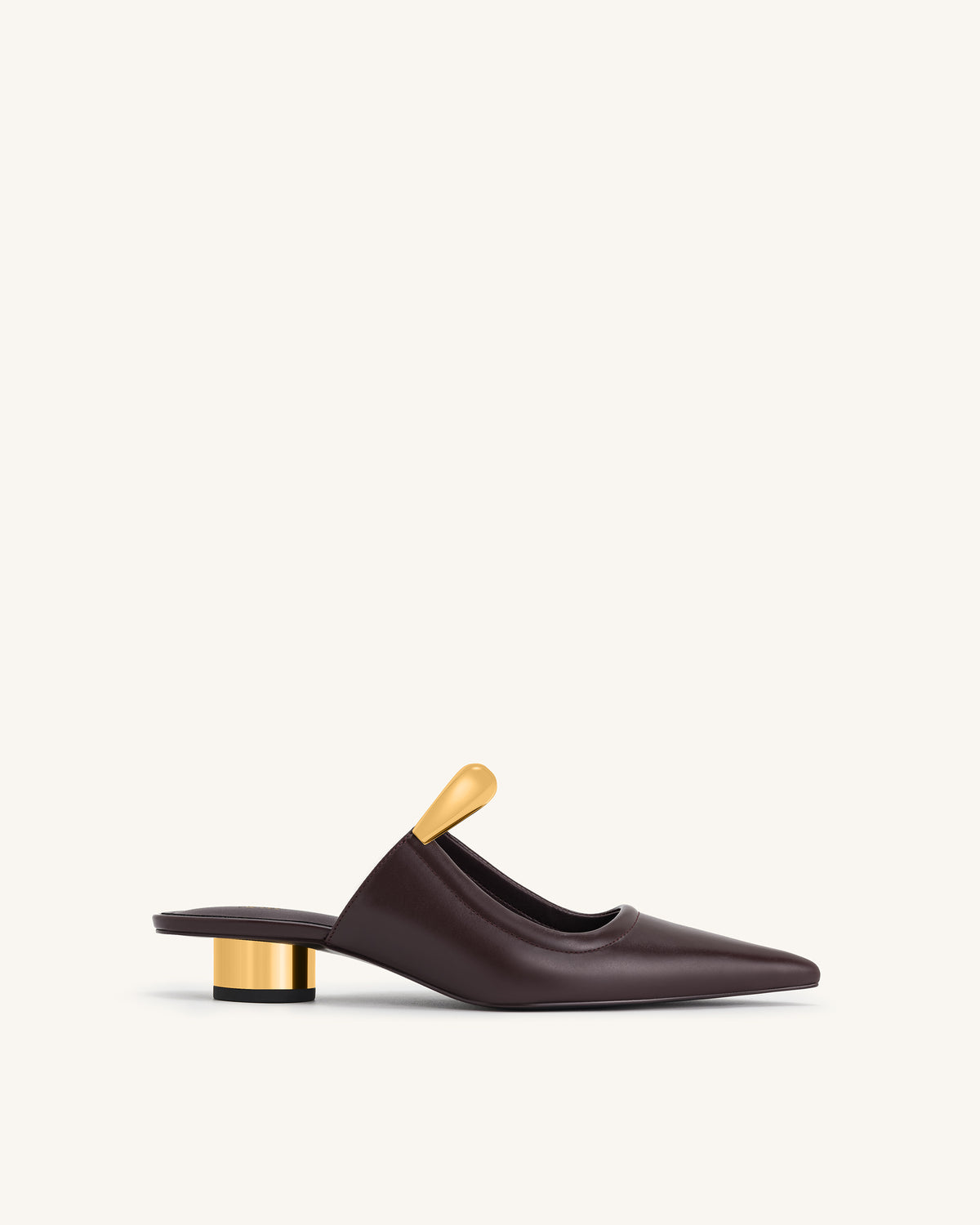 Helena Pierced Mules Claret