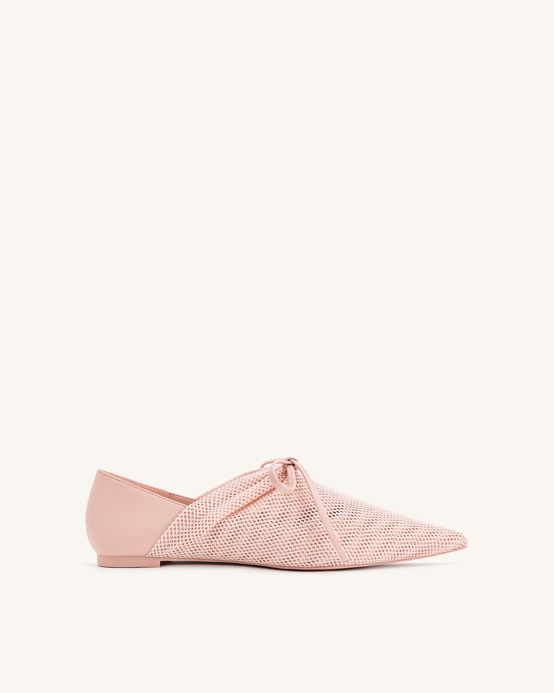 Reilly Fishnet Ballerina Flats Beige