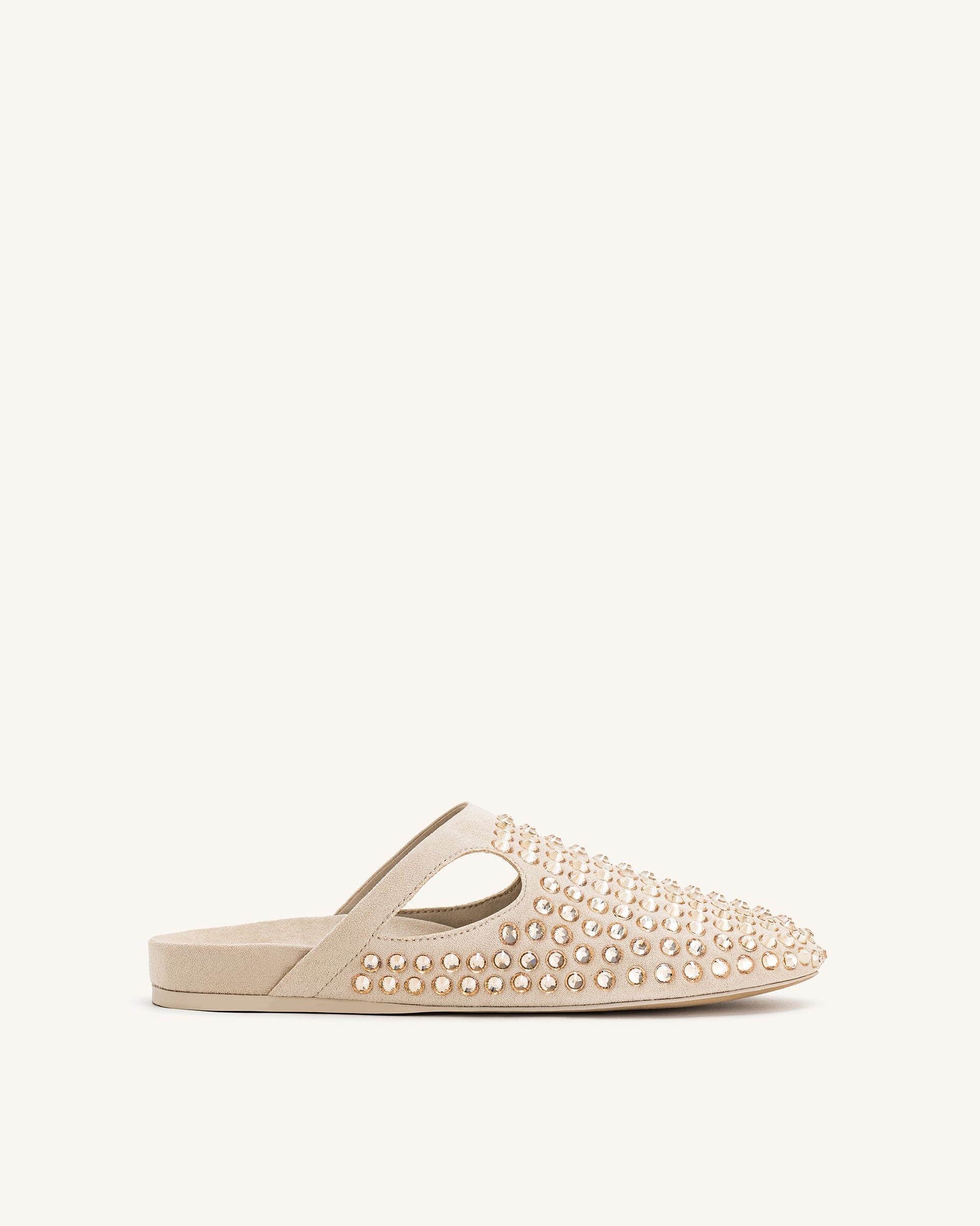 Athena Artificial Crystal Flat Mules