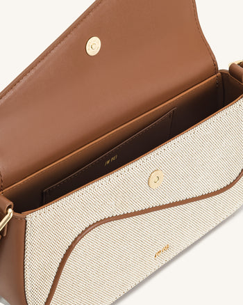 Addisyn Shoulder Bag - Brown Canvas