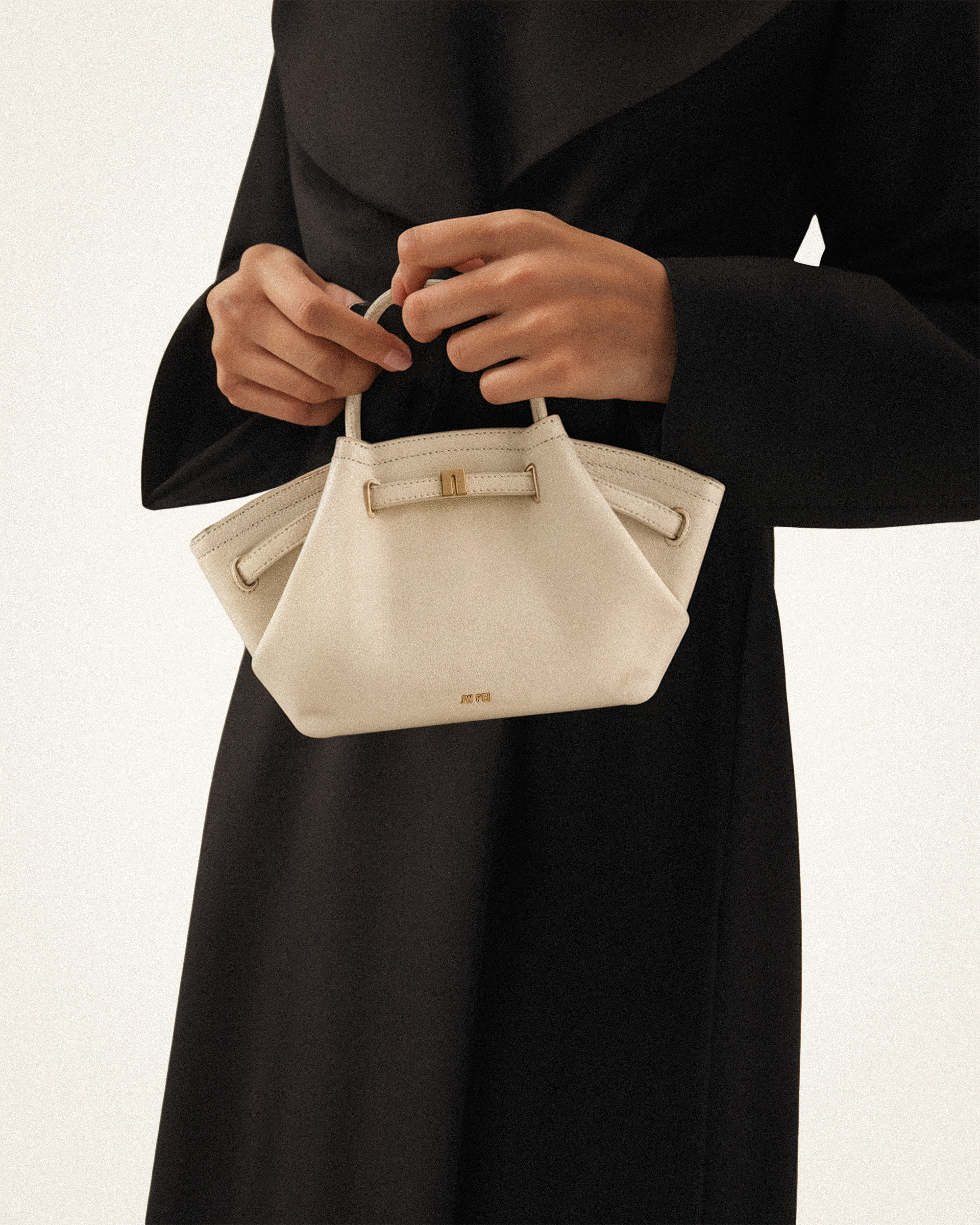 Hana Mini Faux Suede Tote Bag - Off White - JW PEI UK Hana Mini Faux Suede Tote Bag - Off White - JW PEI UK