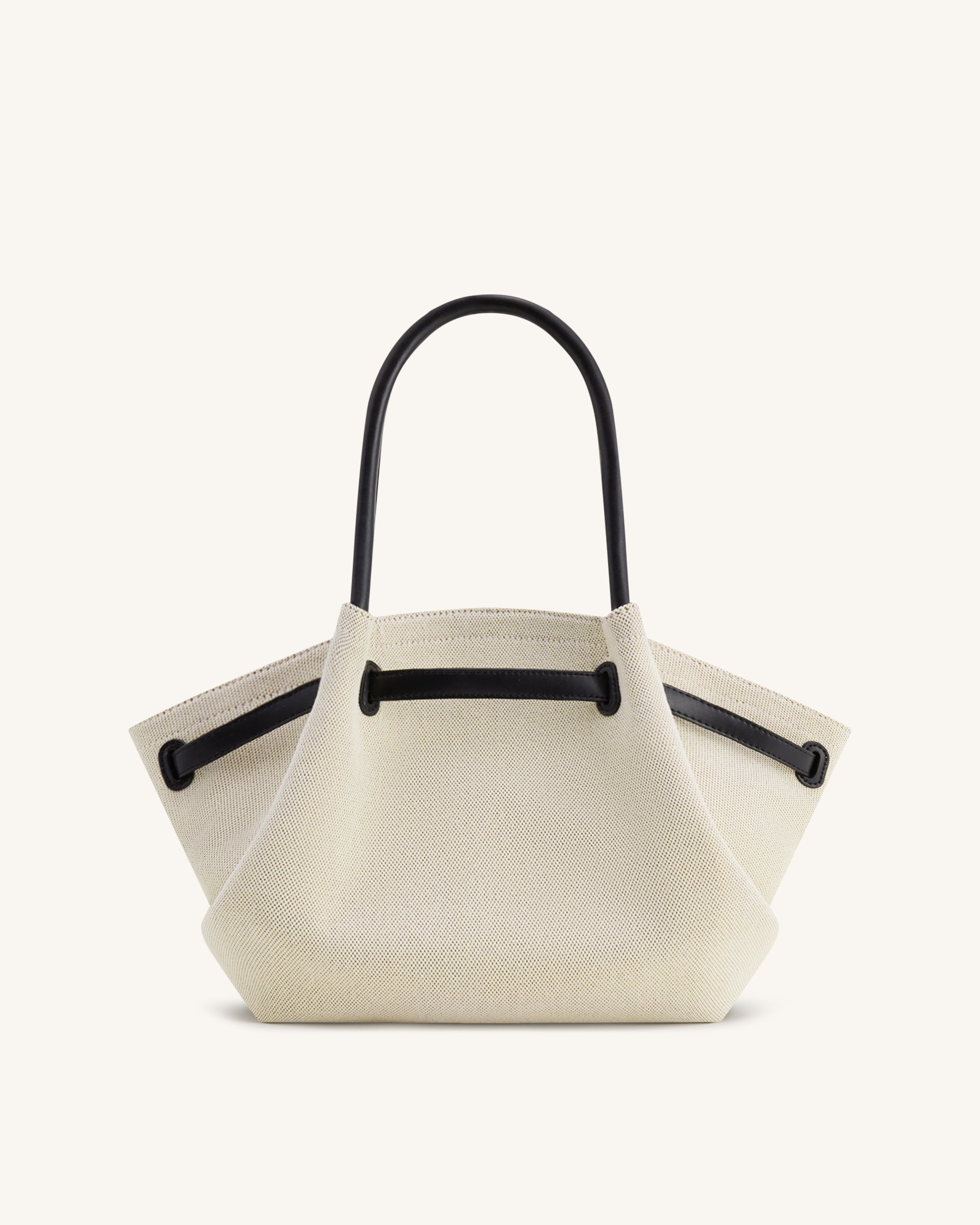 Hana Medium Tote Bag - Black Canvas - JW PEI UK