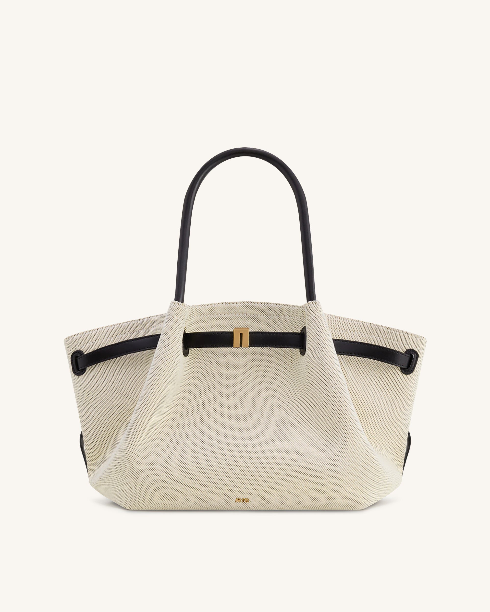 Hana Medium Tote Bag - Black Canvas - JW PEI UK