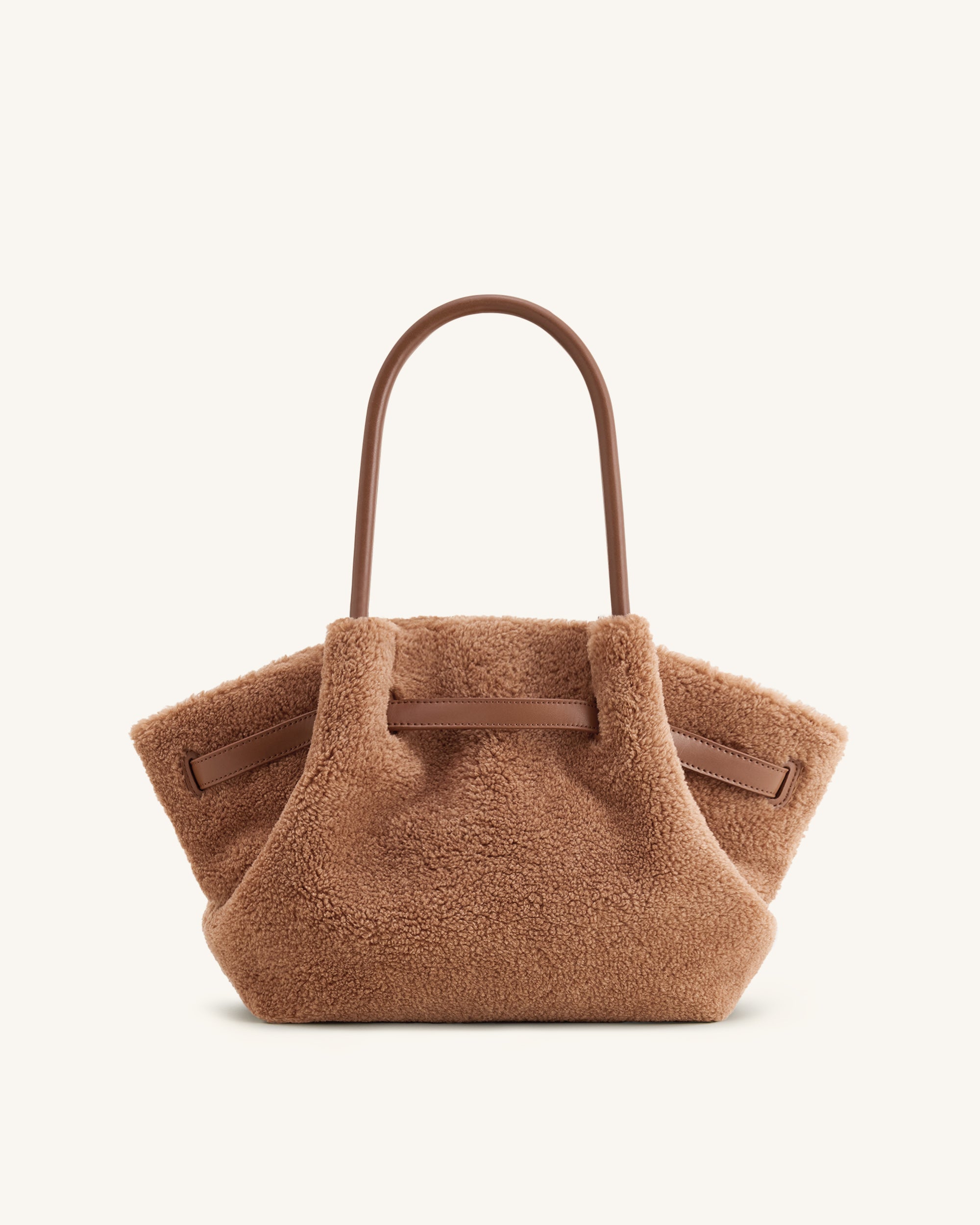 Hana Medium Faux Fur Tote Bag - Coffee Brown – JW PEI UK