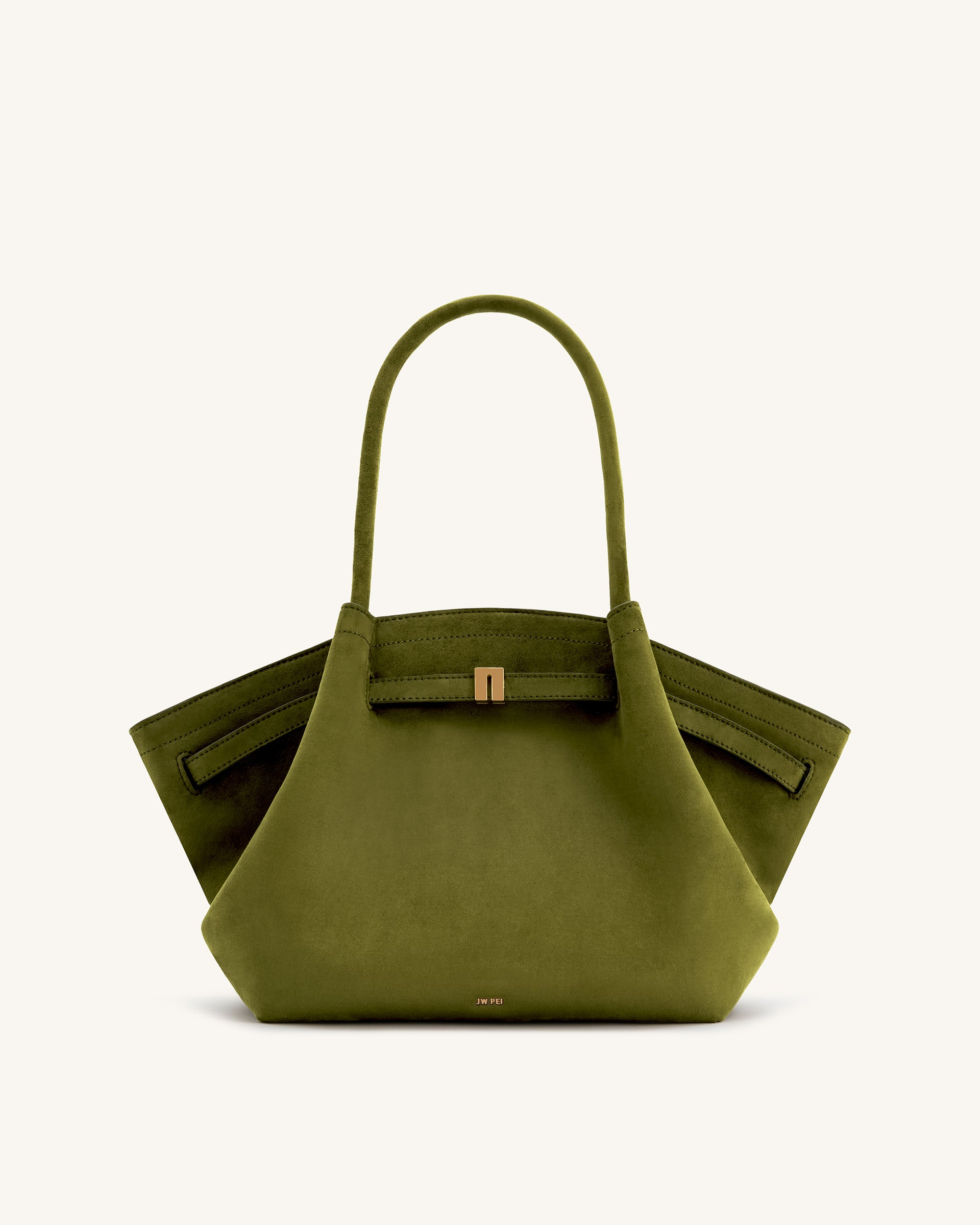 Hana Medium Faux Suede Tote Bag Dark