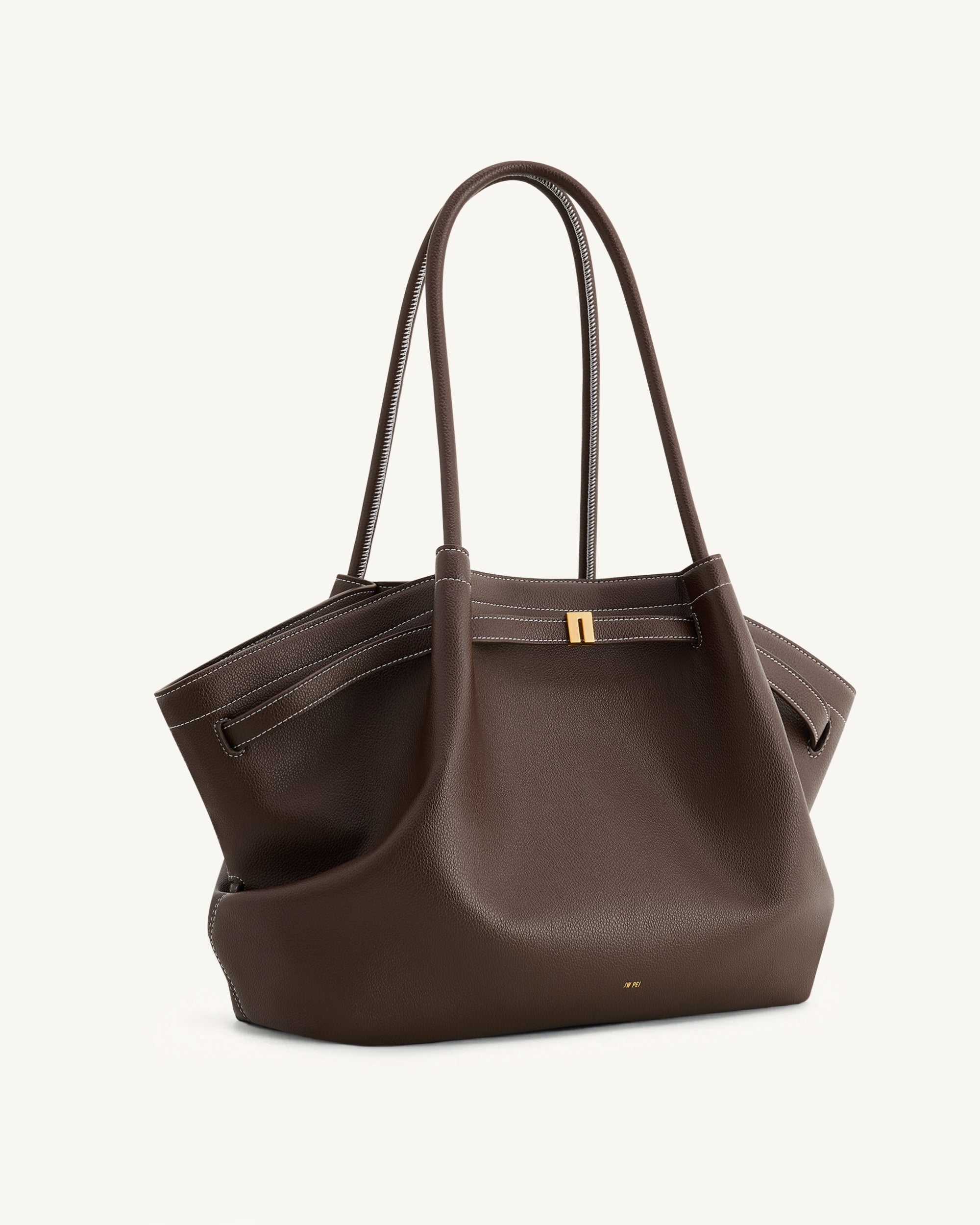 Hana Large Tote Bag - Dark Brown - JW PEI UK