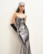 Olivia Silver Maxi Tube Dress - Silver