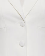 Sculpted Waist Cropped Blazer - White