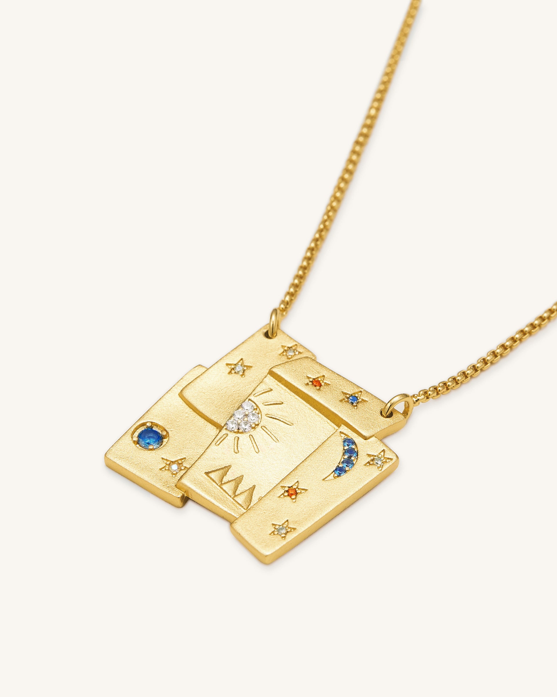 Cosmos Combination Necklace 18ct Plated & Multicolor Zircon