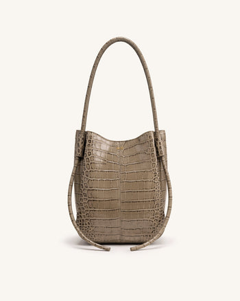 Nala Bucket Bag - Taupe Croc