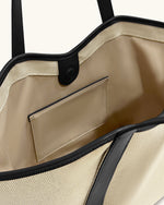 Kiana Large Capacity Tote Bag - Black Canvas