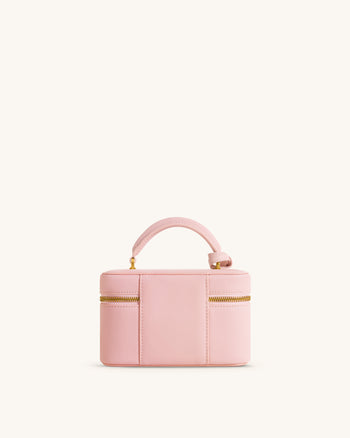 Cleo Box Shape Top Handle Bag - Pink
