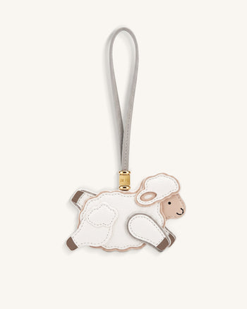 Little Sheep Bag Charm - White