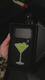 Olive Martini Artificial Crystal Phone Case - Black