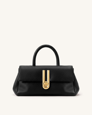 Evania U-Lock Top Handle Bag - Black