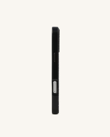 Shark Mouth Pearl Phone Case - Black