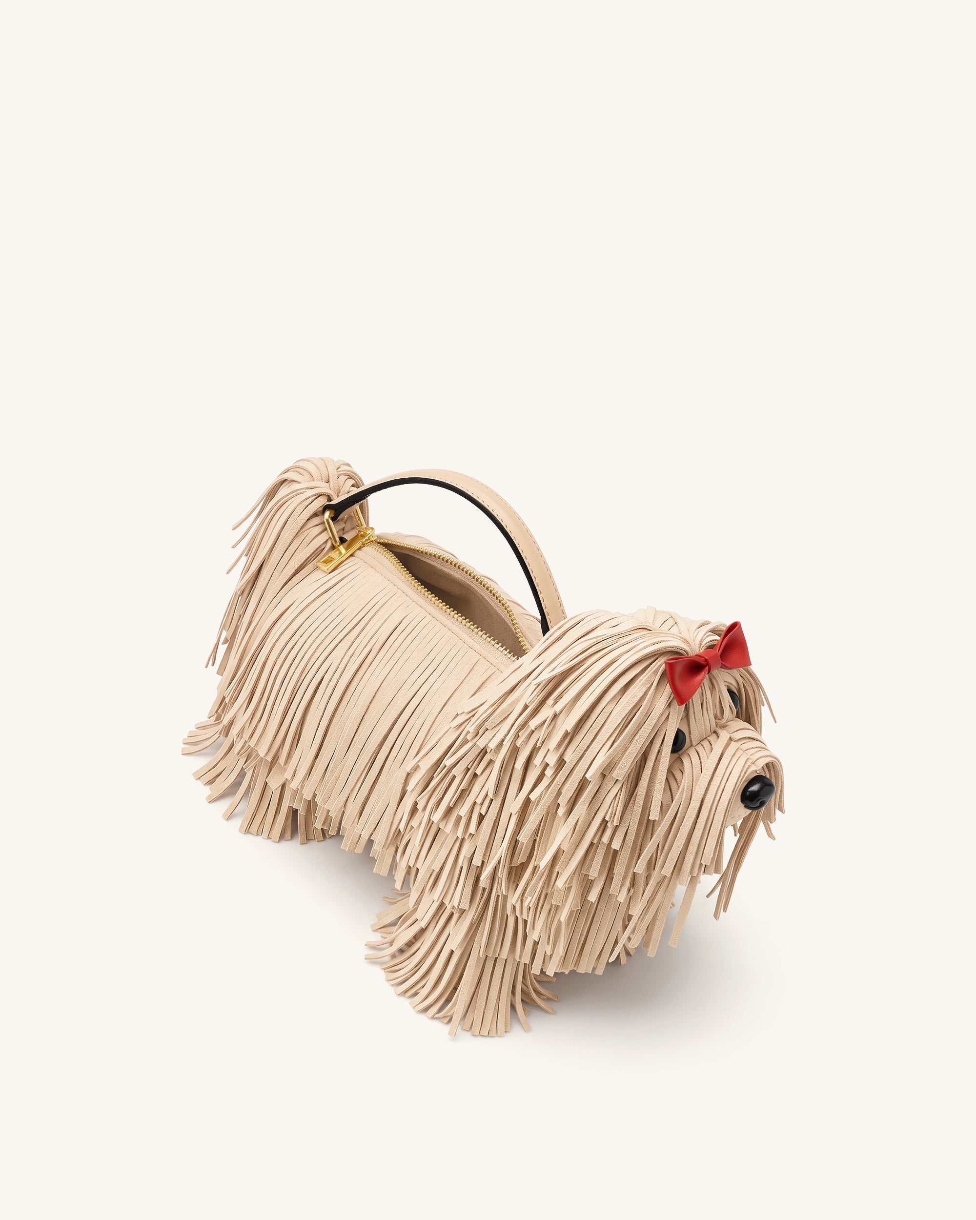 Coco Shaggy Dog Shaped Handle Bag - Apricot – JW PEI UK