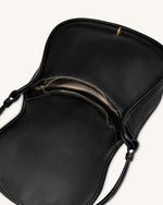 Arla Small Hobo Bag - Black Pebbled